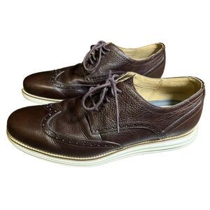Cole Haan  Grand OS Shortwing Wingtip Brown Leather‎ Oxfords Mens 12 M C26475